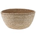 vidaXL Kvetináč s uchami Biela Ø 22 x 20 cm 100% Morská tráva