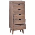 vidaXL Komoda s 5 zásuvkami 40x30x100 cm teakový masív