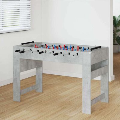vidaXL Stolný futbal Betónovo Sivá 125 x 60,5 x 80 cm Kompozitné drevo