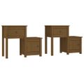 vidaXL Nočné stolíky 2 ks medovohnedé 79,5x38x65,5 cm masívna borovica