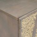 vidaXL TV skrinka s poličkou Sivá 105 x 33 x 46 cm Masívne mango drevo