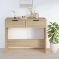 vidaXL Konzolový stolík dub sonoma 90x36x75 cm spracované drevo
