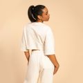 Dámske tričko Cropped Serenity Ivory - BeastPink, veľkosť L, veľkosť oblečenia L