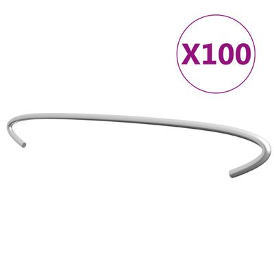 vidaXL Gabiónové háky 100 ks 50 cm pozinkovaná oceľ