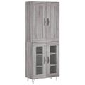 vidaXL Vysoká skrinka sivý dub sonoma 69,5x34x180 cm spracované drevo