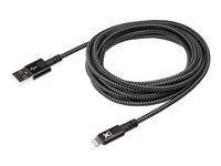Kábel Lightning - USB s pinmi (samec) do Lightning s pinmi (samec) - 3 m - čierna