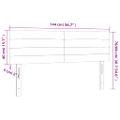 vidaXL Čelo postele s LED zelené 144x5x78/88 cm látka
