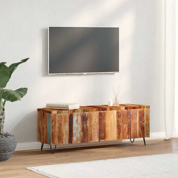 vidaXL TV skrinka 110x30x40 cm, recyklovaný masív