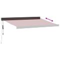 vidaXL Automaticky zaťahovacia markíza burgundská 350x250 cm