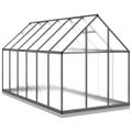 vidaXL Skleník s podkladovým rámom antracitový 334x169x202 cm hliník