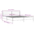 vidaXL Posteľný rám čierny 200x200 cm kompozitné drevo a kov