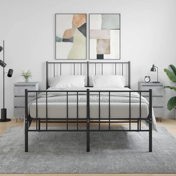 vidaXL Nočné stolíky 2 ks betónovo sivé 40x35x69 cm kompozitné drevo
