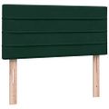 vidaXL Posteľný rám boxsping s matracom tmavozelený 100x210 cm zamat