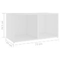 vidaXL TV skrinky 4 ks, biele 72x35x36,5 cm, kompozitné drevo