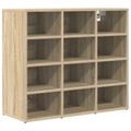 vidaXL Skriňa na topánky 77,5 x 30 x 67 cm Kompozitné drevo Dub sonoma
