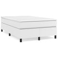 vidaXL Posteľný rám s boxspringom biely 120x200 cm umelá koža