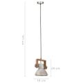 vidaXL Industriálna závesná lampa 25 W strieborná 19 cm okrúhla E27