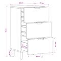 vidaXL Servírovacia skriňa Drevité hnedé dokončenie 40 x 33 x 75 cm