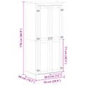 vidaXL Šatníky Biela 76 x 50 x 170 cm Masívne borovicové drevo