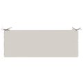 vidaXL Vankúš na lavičku SOEST 100% polyester Biela 110 x 40 x 8 cm