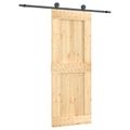 vidaXL Posuvné dvere Prírodná a čierna 80 x 210 cm
