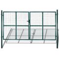 vidaXL Záhradná brána s pletivou, plot, dvere, stena, mreža 300x175 cm