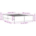 vidaXL Posteľný rám hnedý dub 150x200 cm kompozitné drevo a kov