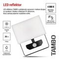 LED reflektor EMOS ZS2932 TAMBO so senzorom pohybu, 30 W, 3000 lm, čierny
