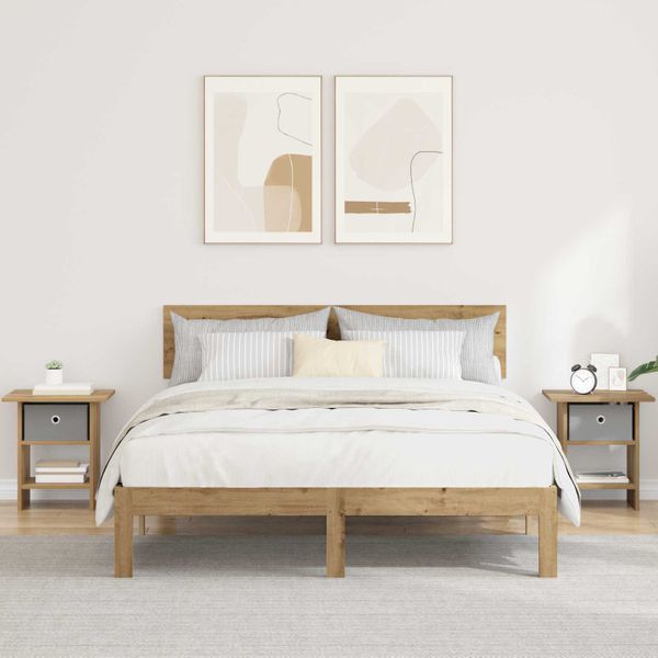 vidaXL Nočný stolík so zásuvkou 2 pcs Remeselný dub 41 x 40 x 45 cm