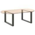 vidaXL Nohy konferenčného stolíka v tvare U, 2 ks, antracitové, 60 x (42-43) cm, oceľ