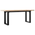 vidaXL Konferenčný stolík v tvare O 110x40x45,5 cm borovica a oceľ