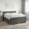 vidaXL Posteľ boxspring s matracom Tmavosivá 140 x 200 cm Látka