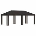 vidaXL Záhradný altánkový kryt 6 x 3 m Antracitová Polyester 190 gsm