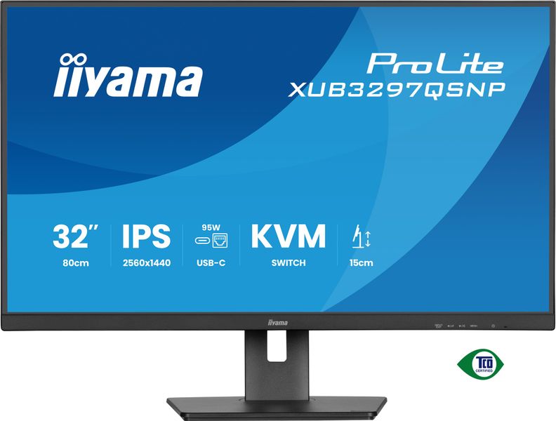 iiyama ProLite/XUB3297QSNP-B1/32''/IPS/QHD/100Hz/1ms/Čierna/5R
