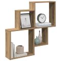 vidaXL Nástenná polička Artisan Dub 80x15x78,5 cm Konštrukčné drevo