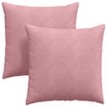 vidaXL Vankúše na pohovku 2 pcs Ružová 60 x 60 cm Kordúrová tkanina