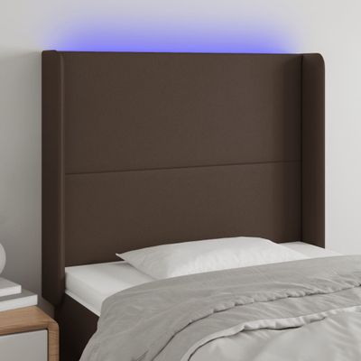 VidaXL Čelo postele hnedé 93x16x118/128 cm umelá koža