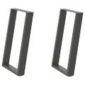 vidaXL Nohy k jedálenskému stolu v tvare U, 2 ks, antracitové, 60 x (72-73) cm, oceľ