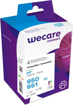 WECARE ARMOR atramentová sada kompatibilná s HP C2P43AE, CMYK/HC