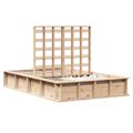 vidaXL Rám postele Hnedá 120 x 200 cm Masívne borovicové drevo