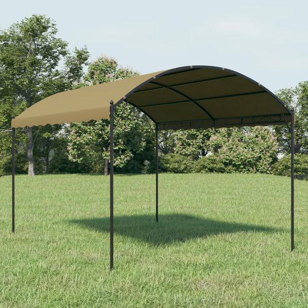 vidaXL Altánok 4x3x2,6 m sivohnedý 180 g/m²