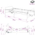 vidaXL Elektrický nastaviteľný rám postele Biela 100 x 200 cm Oceľ
