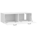 vidaXL Nástenná TV skrinka Biela s vysokým leskom 98 x 41 x 30 cm