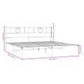 vidaXL Kovový rám postele s čelom biely 200x200 cm