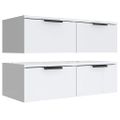 vidaXL Nástenné skrinky 2 ks biele 68x30x20 cm spracované drevo