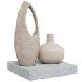 vidaXL Plávajúca nástenná polica betónovosivá 23x23,5x3,8 cm MDF