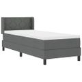 vidaXL Posteľ s pružinovým rámom Tmavo šedá 200 x 80 cm látka