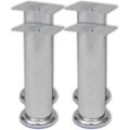 vidaXL Okrúhle nohy na pohovku 8 ks 180 mm chrómové