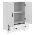 vidaXL Servírovacia skriňa Biela s vysokým leskom 66 x 34,5 x 95 cm