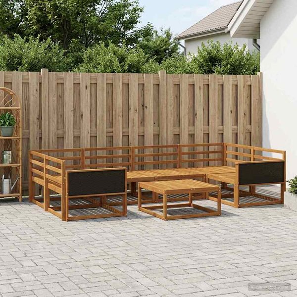 vidaXL Záhradná súprava gaučov 7 pcs Prírodná Pevné akáciové drevo